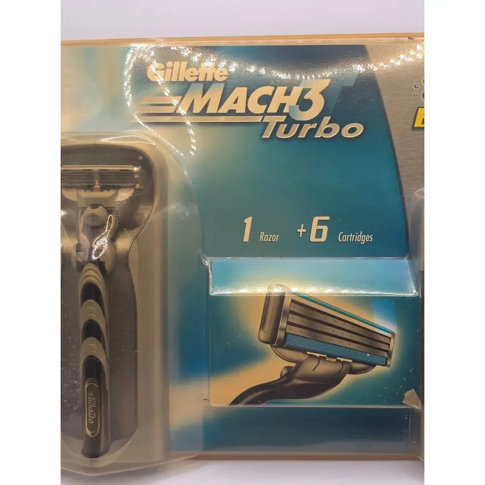 Sealed Vintage Gillette Mach 3 Turbo with 6 Cartridges‎ 2003